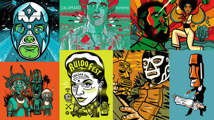 Curso online - Carteles de rock ilustrados (Jorge Alderete) | Domestika