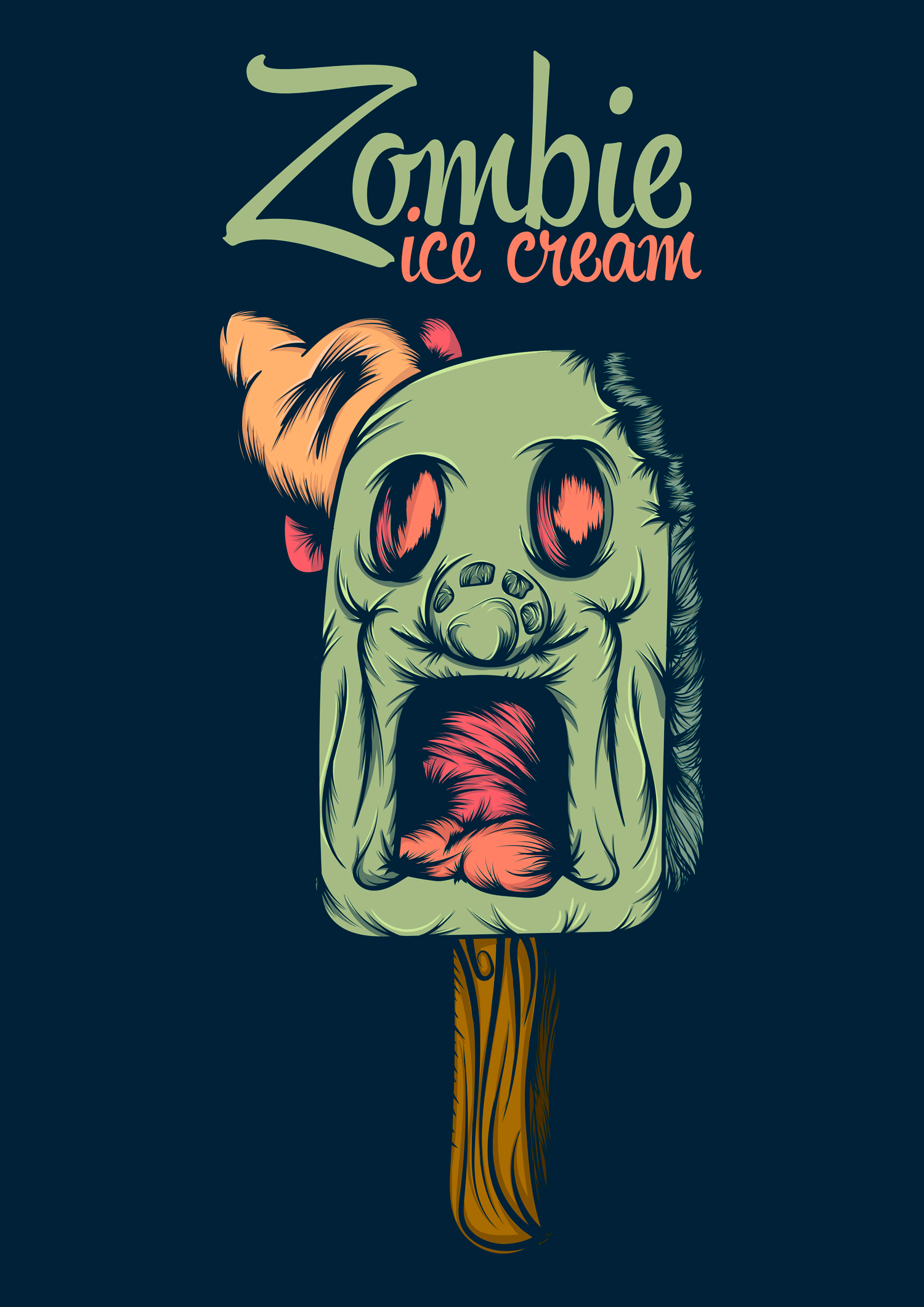 Zombie ice cream Domestika