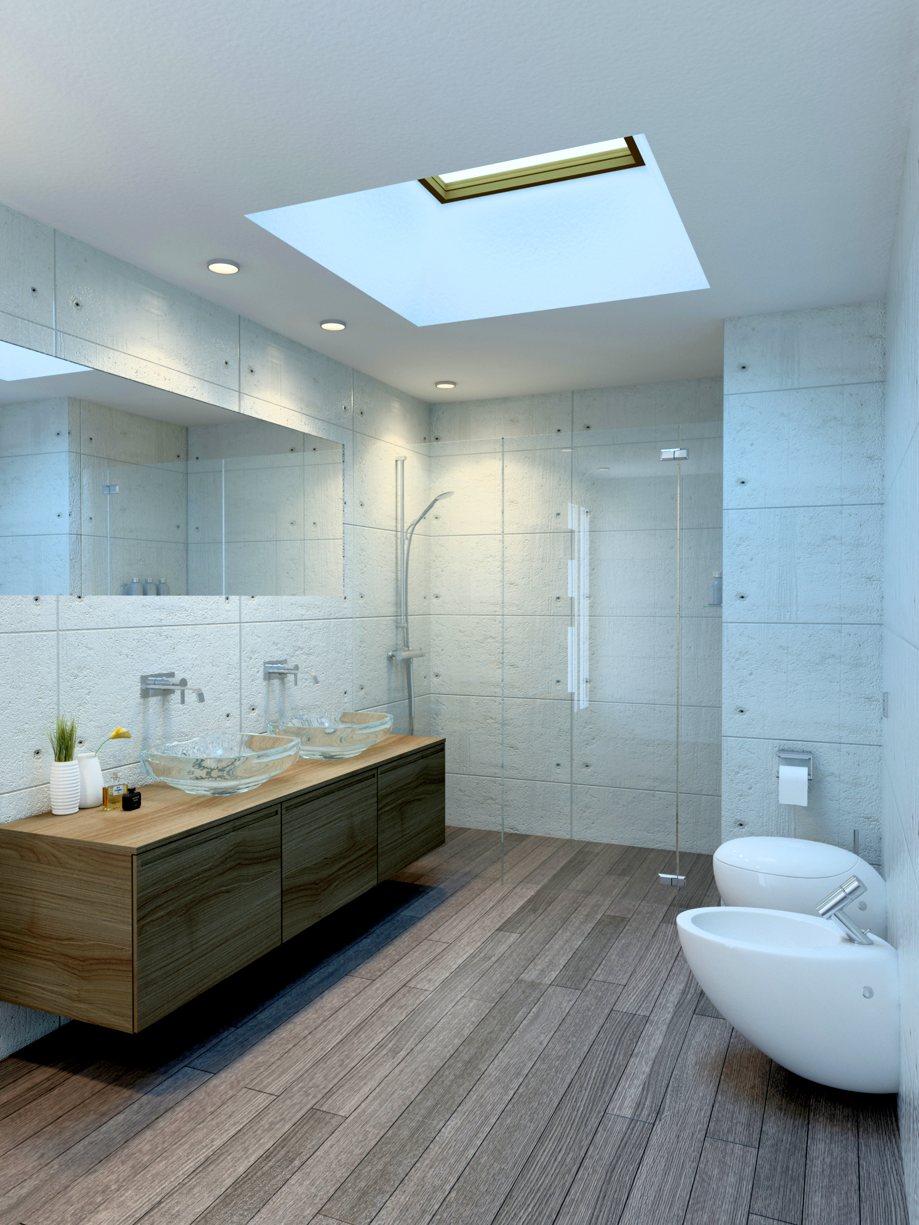 Baño con Lucernario, Pozuelo de Alarcón / Diseño de Interiores | Domestika