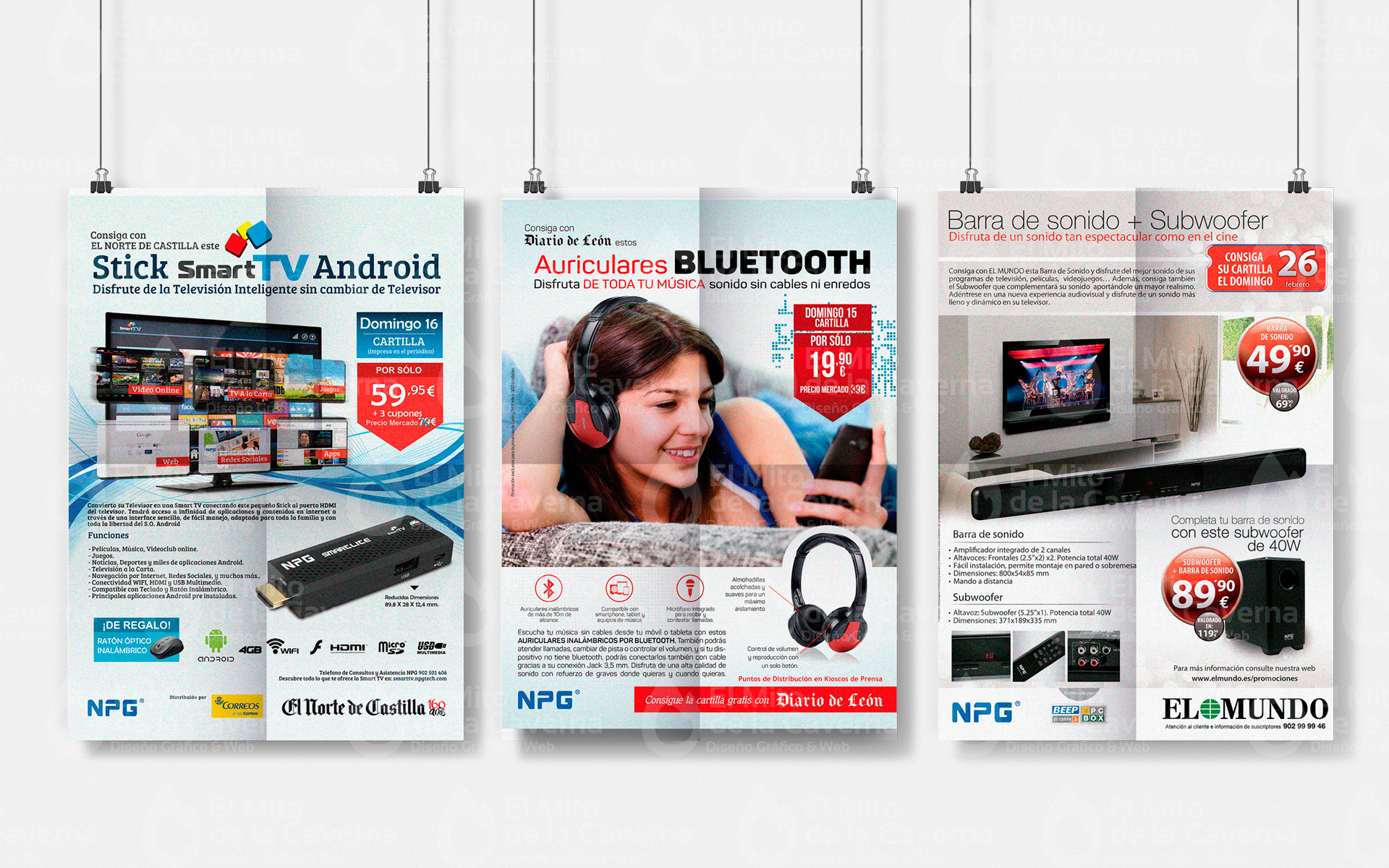 Anuncios Publicitarios para Prensa Domestika